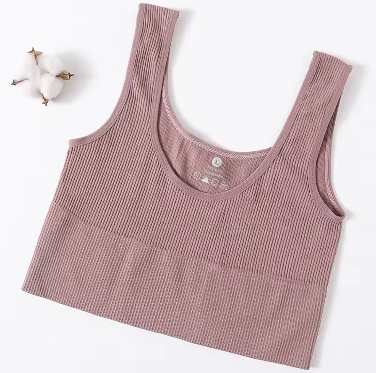 Seamless Ribbed Cropped Tank