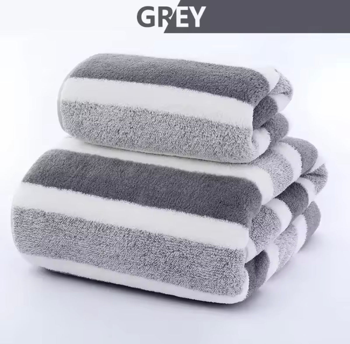 Soft Striped Quick-Dry Towels