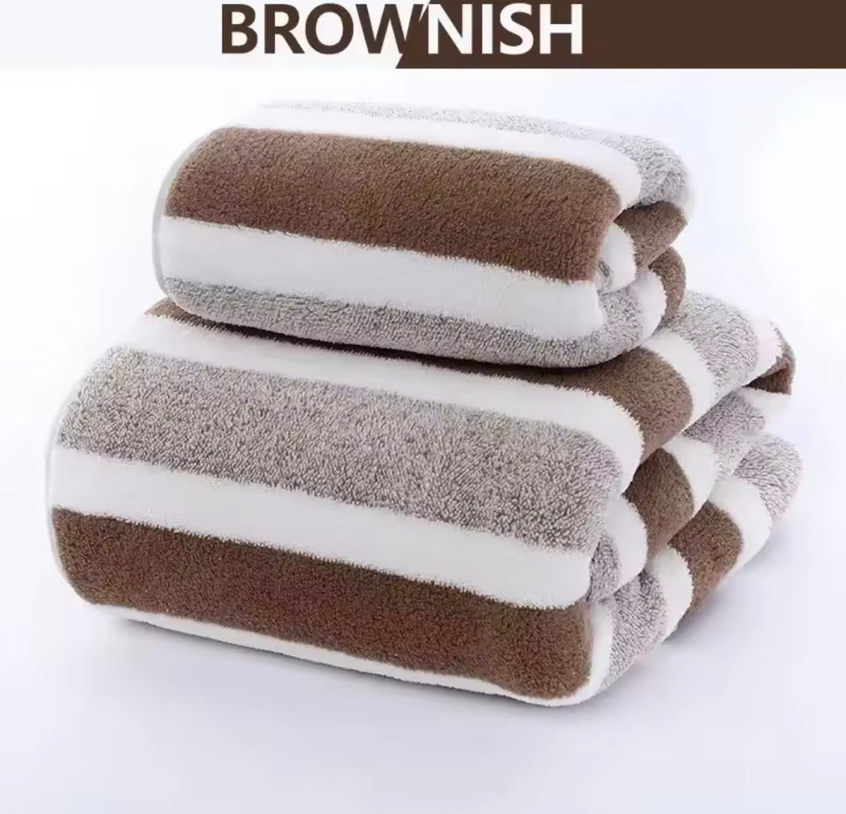 Soft Striped Quick-Dry Towels